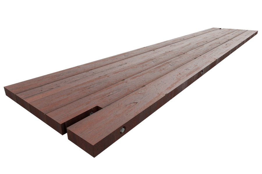 Dalle anti-enlisement en bois