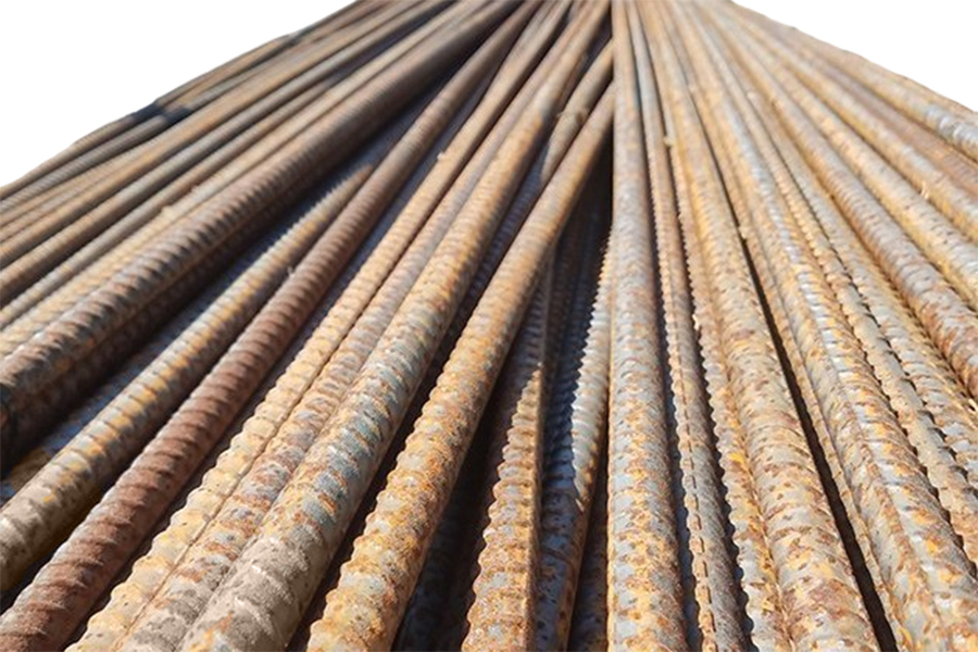 Barres d'armature et plaques d'acier