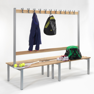 Banc de Vestiaire Double Face avec Crochets