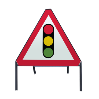 Panneau Triangulaire de Signalisation - Feux de Circulation à 750mm