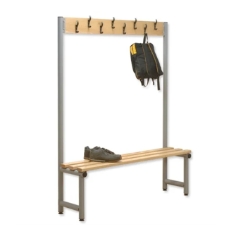 Banc de Vestiaire en Aluminium avec Crochets