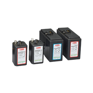 Batteries Konstant 25 et 45 pour la gestion du trafic Feux coniques à LED Nissen