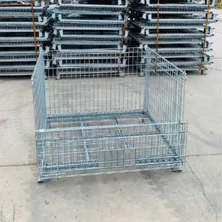 Cage à palettes pliable en treillis métallique