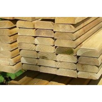 Rails en D en bois tanalisé pour système de clôture à poteaux et rails en bois