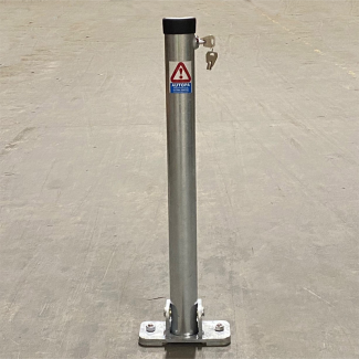 Poteau de stationnement à charnière