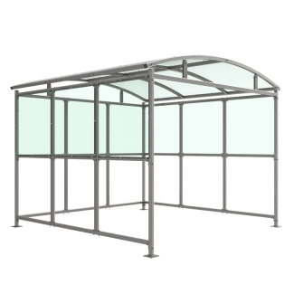Abri fumeur modulaire d'extérieur - 3 m de large