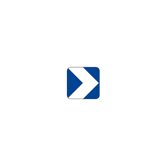 J4-1 — Balise à chevrons — 1 chevron