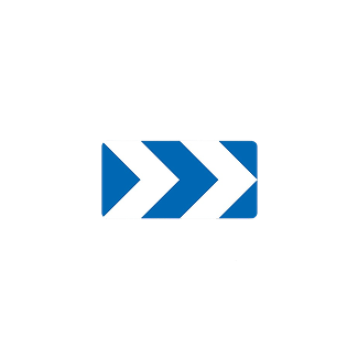 J4-2 — Balise à chevrons — 2 chevrons