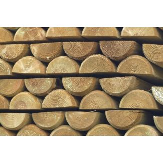 Piquets de clôture en bois demi-ronds usinés