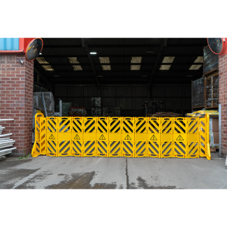 Barrière Extensible Jaune en Polyéthylène Haute Densité