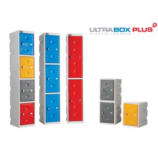 Casiers en plastique Ultrabox et Ultrabox Plus+ disponibles en plusieurs couleurs rouge
