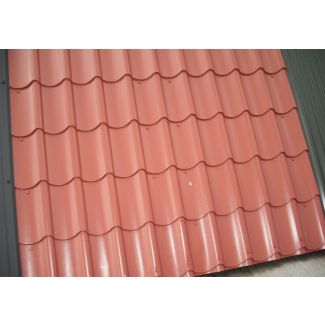 Feuilles de toiture effet terre cuite