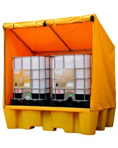 Abri de rétention double pour IBC