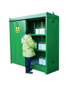 Stockage de produits chimiques en cuvette