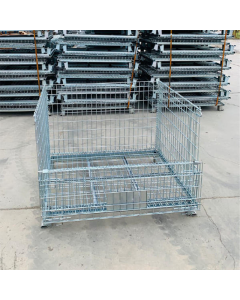 Cage à palettes pliable en treillis métallique