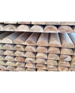 Rails de clôture en bois tanalisé demi-ronds de 3,6 m traités sous pression