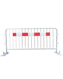 Crowd Barrier With Reflective Strip