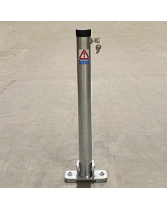 Poteau de stationnement à charnière