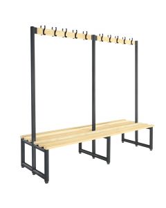 Banc Vestiaire Double Face avec Crochets