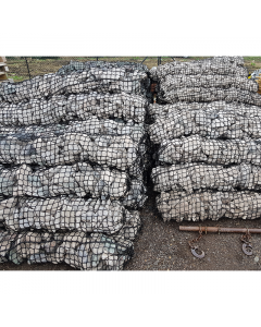 Rouleaux de roches en gabion