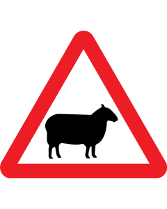 Panneau de signalisation pour moutons