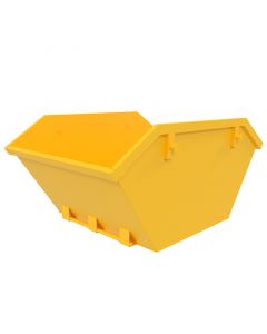 Mini-benne de 2 mètres cubes à levage par chaîne - Jaune