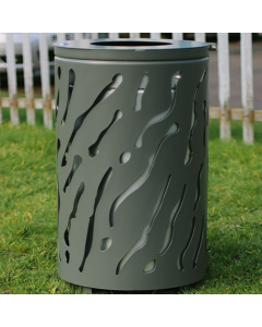 Corbeille Urbaine en Acier Rond
