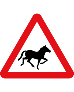 Panneau de signalisation pour chevaux sauvages