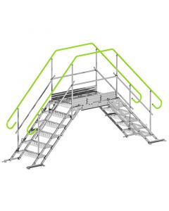 Passerelle piétonne temporaire en surplomb