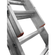 Industrial Aluminium Triple Extension Ladder close up.