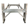 Aluminium Machine Stepladder steps close up.