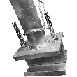 Close up of Universal Handrail Post from Hermeq.