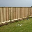 Feather Edge Finished Fencing Example Assembled with Rails & Notched Posts