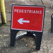 Pedestrian Road Works Sign