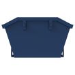 Mini-benne de 2 mètres cubes à levage par chaîne - Bleue
