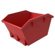 Mini-benne de 2 mètres cubes à levage par chaîne - Rouge