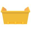 Mini-benne de 2 mètres cubes à levage par chaîne - Jaune