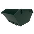 Mini-benne de 2 mètres cubes à levage par chaîne - Verte