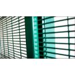 zoomed in green security fence