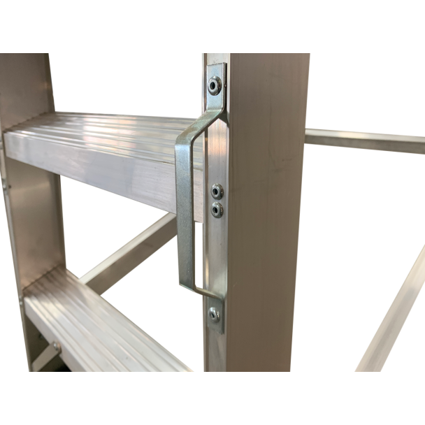 Warehouse Stepladder handle close up.