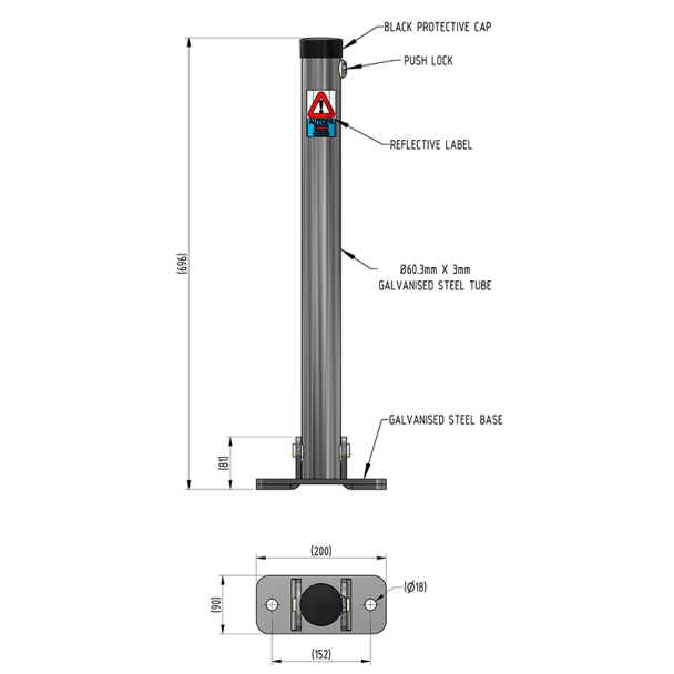 Hinged Parking Post