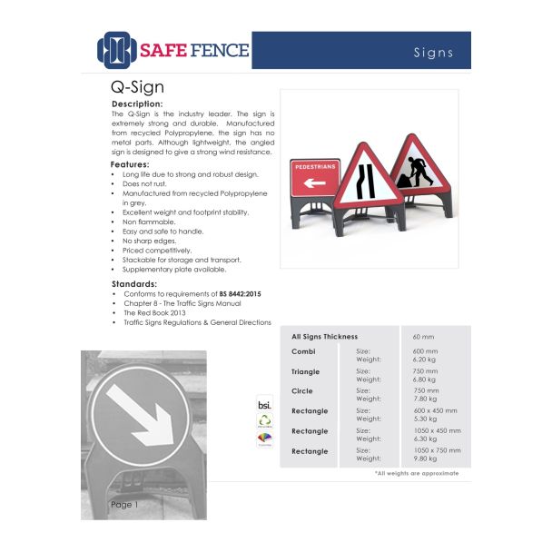 Specification sheet