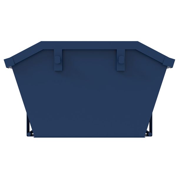 Mini-benne de 2 mètres cubes à levage par chaîne - Bleue