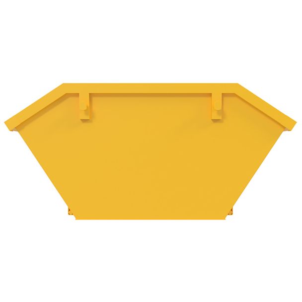 Mini-benne de 2 mètres cubes à levage par chaîne - Jaune