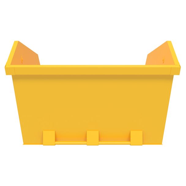 Mini-benne de 2 mètres cubes à levage par chaîne - Jaune