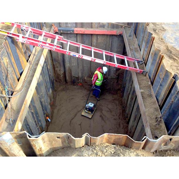 Trench piling 