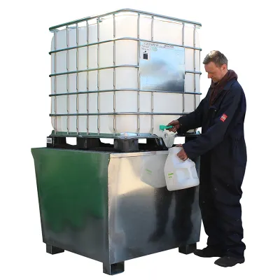 Bac de rétention pour IBC en acier galvanisé Bac de rétention pour IBC en acier galvanisé