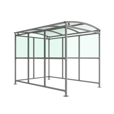 Abri pour fumeurs autonome de 2m de large