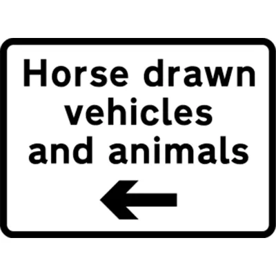 Panneau de déviation pour passage de bétail à gauche