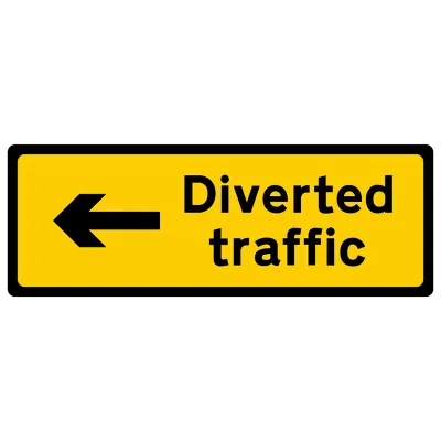 Panneau de Déviation à Gauche Panneau de Déviation à Gauche